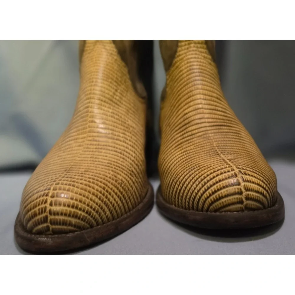 Tecovas's Exotic Nolan Limestone Vamp Lizard Boots Limited Edition Size 12.5D